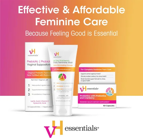 Miniatura 6 de vH essentials Probióticos para mujeres con prebióticos, arándano y vitamina C – 120 cápsulas – Paquete de 2 – Probióticos vaginales que apoyan