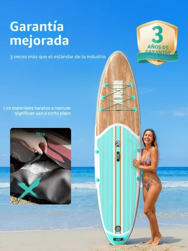 Miniatura 4 de Niphean Tabla de remo inflable con accesorios de SUP, cubierta de EVA antideslizante, tablas de remo inflables de 10 pies 6 pulgadas para adultos