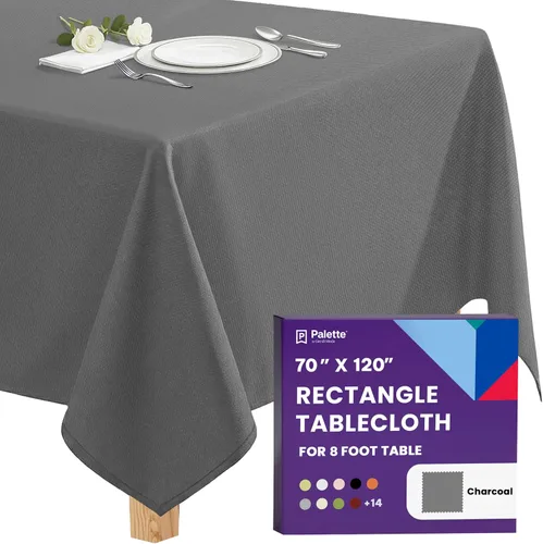 Miniatura 50 de Gee Di Moda - Mantel rectangular de 60 x 84 pulgadas – Mantel rectangular de poliéster lavable para mesa de 5 pies