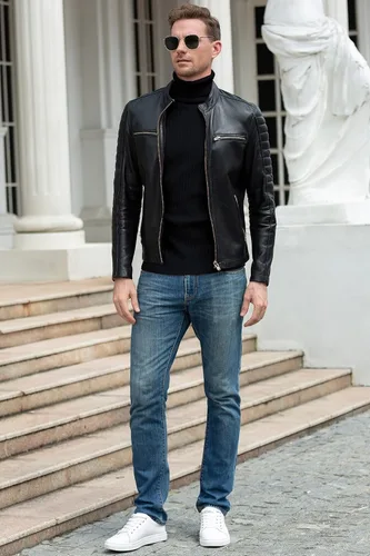 Miniatura 7 de QZH.DUAO - Suéteres informales de cuello alto para hombre, diseño entallado de punto trenzado, manga larga, sin botones