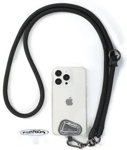 Cordón para teléfono celular ×1, Pestaña de sujeción ×2, Correa de teléfono ajustable universal, Cruzada, Cordón para el cuello, Correa de cuerda