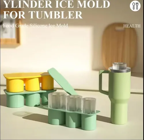 Miniatura 2 de Molde de hielo de silicona para tres medidas, fácilmente desmoldeable.