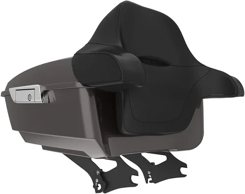 Miniatura 217 de King Tour Pack para Harley Alpine Green, cierre de paquete turístico, portaequipajes superior, soporte de montaje negro, placa de metal para Harley
