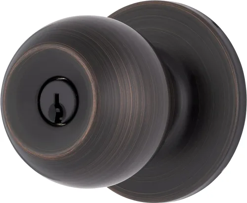 Miniatura 9 de BRINKS Pomos de puerta interiores, pomos de puerta de bola de transición sin bloqueo, negro mate para decoración tradicional y de transición