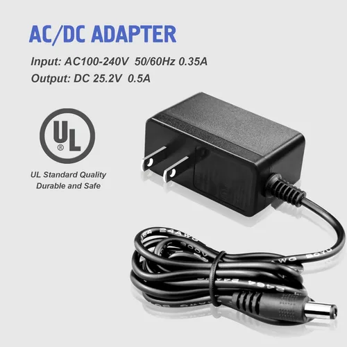 Miniatura 4 de Adaptador de CA de 24 V para pistola de masaje Salida del cargador: DC 24V o 25.2V Pistola de masaje Cable de alimentación Muscle Blaster Solo se