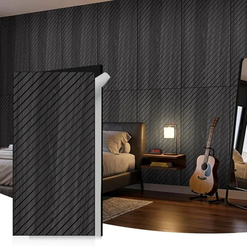Miniatura 22 de WoveN SounD Slat Acousitc - Paneles de pared de 47.2 x 23.6 pulgadas, decoración de pared a prueba de sonido, diseño autoadhesivo con amortiguación