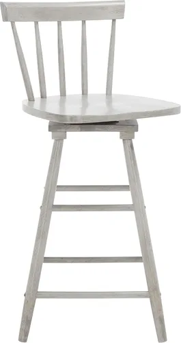 Miniatura 9 de Safavieh Home Collection Tage Farmhouse - Taburete giratorio de madera maciza de madera maciza de 25 pulgadas