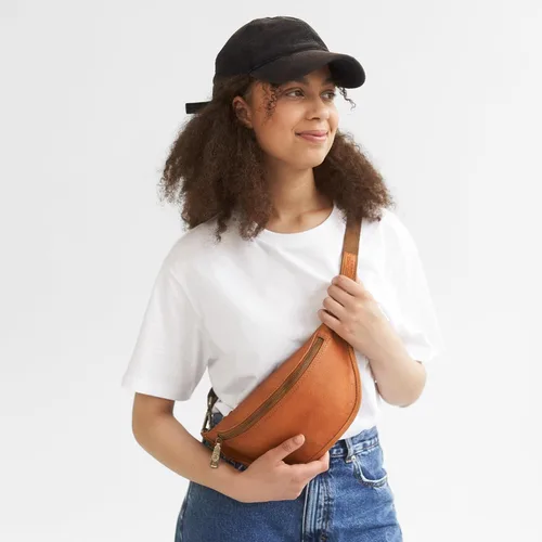 Miniatura 2 de Berliner Bags Cangurera de cuero genuino vintage Kai, bolso de cinturón, bandolera bandolera para hombres y mujeres - marrón