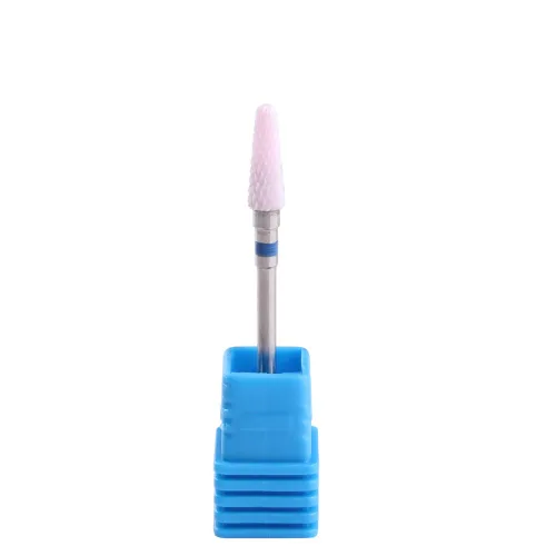 Miniatura 2 de Taladro de uñas de cerámica rosa, lima de grano medio, cono cónico, taladro eléctrico de manicura (0.236 x 0.551 in)