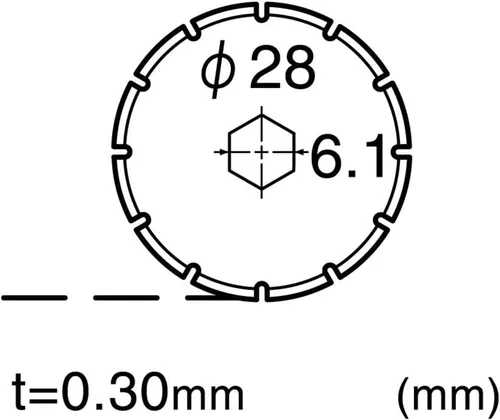 Miniatura 2 de NT Cutter Cuchillas perforadoras rotativas de 1.102 in para cortador rotativo, 2 cuchillas/paquete, 1 paquete (BS-28P)