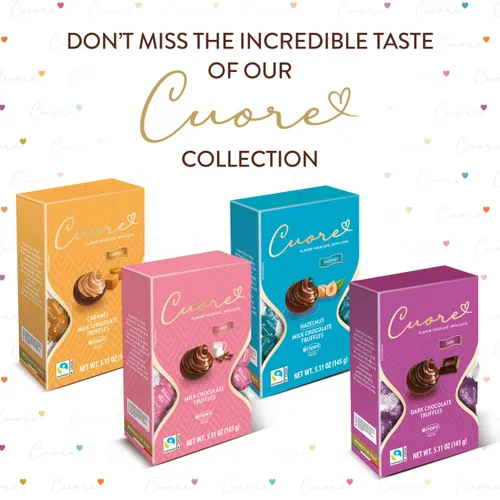 Miniatura 6 de Witor's Chocolates, trufas de chocolate Cuore con relleno cremoso, trufas italianas, fabricadas en Italia, perfectas para regalar