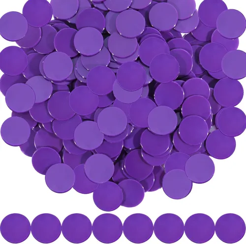 Coopay 300 discos de plástico para contadores de aprendizaje, discos de conteo de fichas de bingo para práctica de matemáticas y fichas de póquer, 1