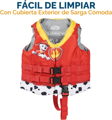 Miniatura 3 de SwimWays Nickelodeon Patrulla Canina Chaqueta de vida para aprender a nadar aprobada por la USCG para niños, Skye