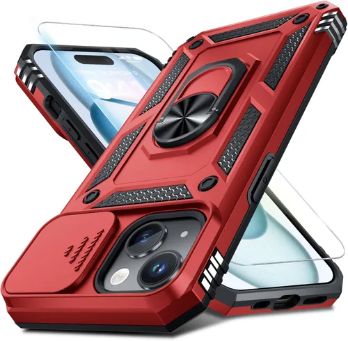 Miniatura 108 de Janmitta - Funda para iPhone 14 Pro con cubierta deslizante para lente de cámara incorporada + protector de pantalla, funda de cuerpo completo