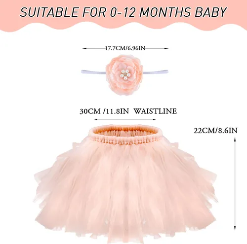 Miniatura 4 de Conjunto de accesorios para fotos para niñas recién nacidas, accesorios de fotografía para recién nacidos, falda tutú rosa y alas de ángel