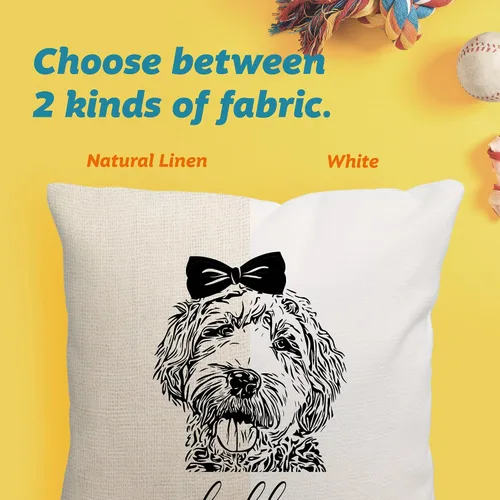 Miniatura 4 de Pattern Pop - Almohada personalizada con arco y garabatos - Funda de almohada - Almohada decorativa para perro - Funda de almohada cuadrada de 18 x