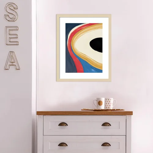 Miniatura 4 de Amanti Art Framed Wall Art Print 21x17 In the Groove II Retro by Danhui Nai, Abstract Wall Art, Modern Contemporary Decor, Small Poster Painting