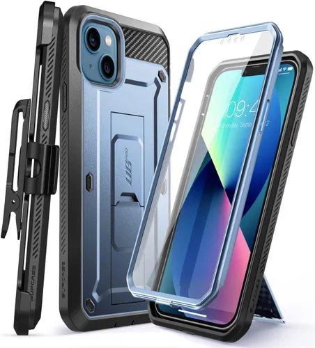 Miniatura 11 de SUPCASE Funda para iPhone 13 con soporte y clip para cinturón (Unicorn Beetle Pro), [protector de pantalla integrado]