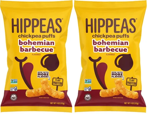Miniatura 13 de Hippeas - Bocadillos de garbanzos inflados, cheddar blanco vegano, 4 onzas (paquete de 1), 4g de proteína, 3g de fibra, vegano, sin gluten