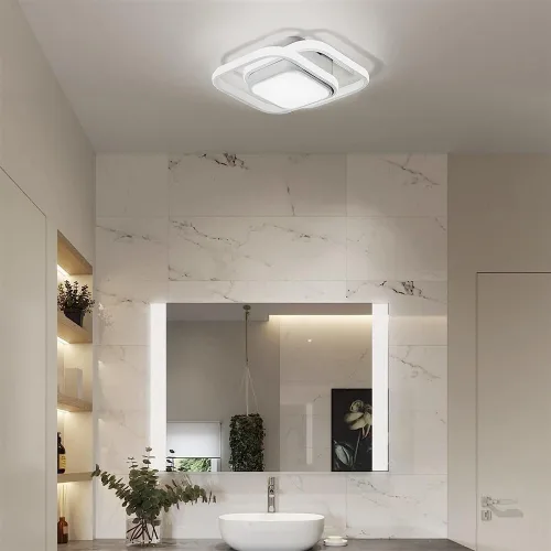 Miniatura 6 de Lámpara de techo moderna LED de montaje empotrado, lámpara de techo cuadrada de acrílico para sala de estar, comedor, estudio, villa, dormitorio