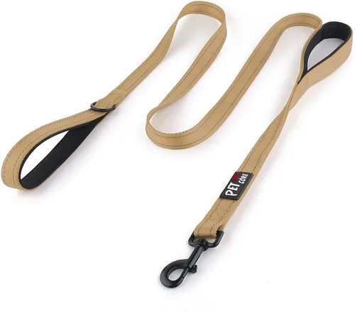 Correa de perro de doble asa Plutus Pet de 6 pies, resistente, reflectante, correa de perro de doble asa para seguridad y entrenamiento, para perros