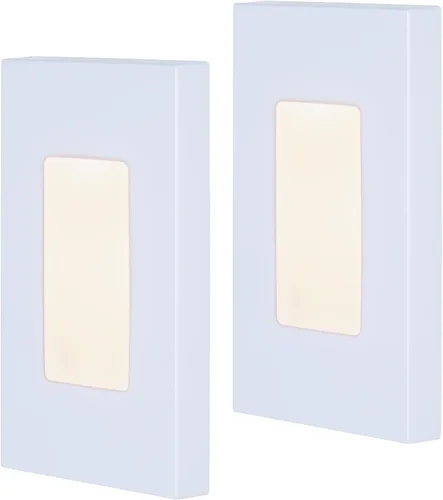 Miniatura 2 de Energizer Luz nocturna enchufable, paquete de 2, cubierta moderna ultradelgada de bajo perfil, luz nocturna LED enchufable a la pared, sensor