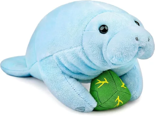 Manatee - Peluche de Manatí azul de 7 pulgadas, animal de peluche realista suave y realista, colección de regalo de animal de manatí marino para