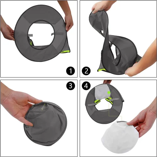 Miniatura 3 de Paquete de 2 protectores solares para casco duro, protector solar de malla de ala completa para cascos duros, alta visibilidad, reflectante