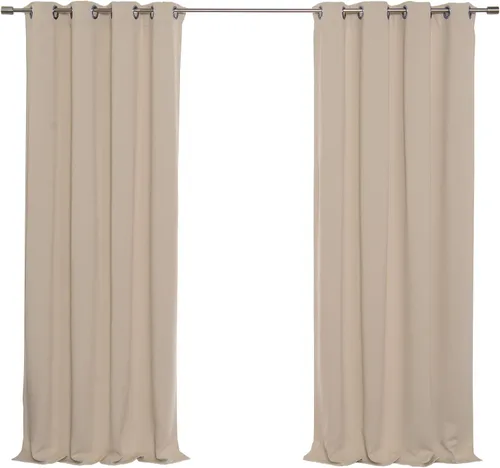 Miniatura 24 de Best Home Fashion Cortinas opacas con aislamiento térmico, ojales de acero inoxidable y níquel, color rosa bebé, 52 pulgadas de ancho x 63 pulgadas