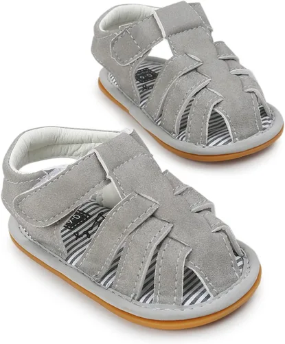 Miniatura 14 de Sandalias para bebé niña niño, suela antideslizante suave de primera calidad, sandalias de bebé para bebé, zapatos de playa casuales de verano