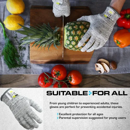 Miniatura 4 de Glove Station Guantes de corte ultra duraderos de la serie resistentes a los cortes, guantes de corte para chefs, barbacoa y cocina, protección
