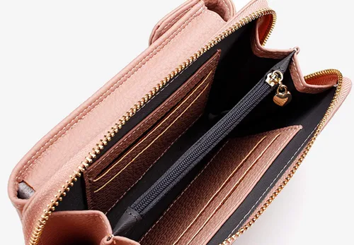 Miniatura 7 de Bolsa cruzada de piel para teléfono celular, con ranuras para tarjetas con protección de interferencia de radiofrecuencia (RFID), de cuero