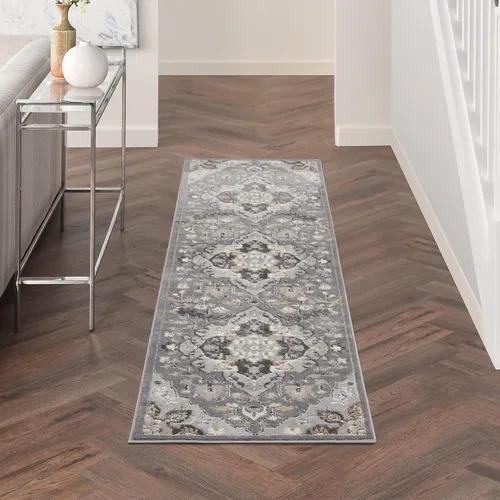 Nourison Home Elation - Alfombra de 2 pies 2 pulgadas x 12 pies, fácil de limpiar, no se desprende, para dormitorio, sala de estar, comedor y cocina