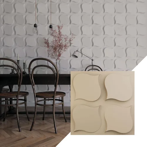 Miniatura 26 de Ekena Millwork WP20X20CVWH 19 5/8 pulgadas de ancho x 19 5/8 pulgadas de alto Clover EnduraWall Decorativo 3D Panel de Pared Cubre 2.67 pies