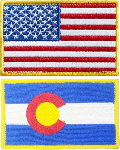 Miniatura 19 de stidsds Paquete de 2 parches de bandera estadounidense de Chicago de Estados Unidos, parches bordados, banderas de Estados Unidos, parche táctico