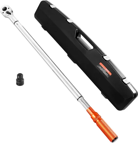 Miniatura 20 de VEVOR Llave dinamométrica de 1/2 pulgada con clic de 25-250 pies.libra/34-340 Nm, juego de llave dinamométrica ajustable de doble dirección, kit