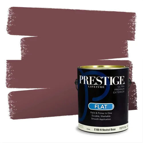 Miniatura 174 de Prestige Paints Pintura exterior e imprimación en uno, 1 galón, plano, coincidencia comparable de Valspar* Amber Rose*