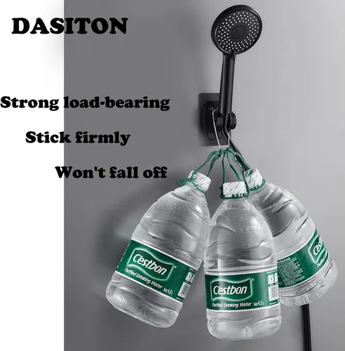 Miniatura 3 de DASITON Soporte de ducha de mano resistente al agua con adhesivo grande, soporte para cabezal de ducha, ducha de niños, ducha de niños, ducha Negro