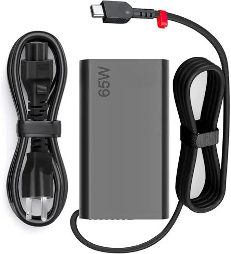 Nuevo cargador delgado de 65 W USB C para portátil compatible con Lenovo Laptop y Thinkpad/Yoga/Chromebook USB Tipo C Adaptador de corriente