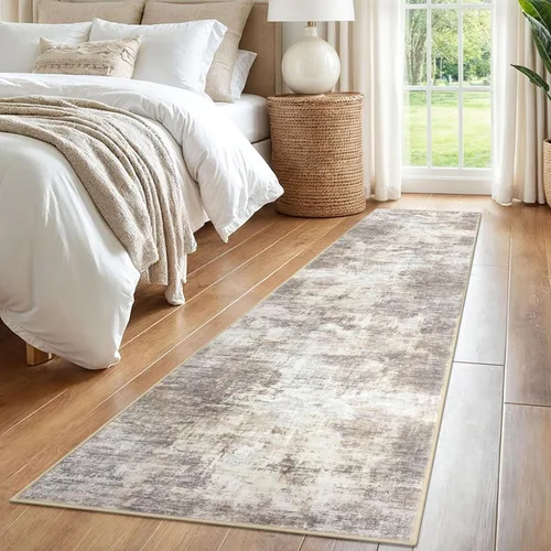 Miniatura 434 de IOHOUZE Alfombra abstracta lavable de 3 x 12 pies para pasillos, antideslizante para cocina, camino de entrada de lana sintética para interiores