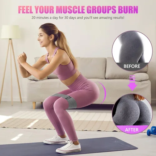 Miniatura 3 de Bandas de resistencia para entrenamiento, bandas de entrenamiento de ejercicio para mujeres y hombres, bandas elásticas de 3 niveles para ejercicio