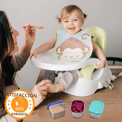 Miniatura 8 de Tanjiae Recipientes Pequeños (1 TAZA) de Acero Inoxidable para Bocadillos para Niños Recipientes de Comida Fáciles de Abrir a Prueba de Fugas