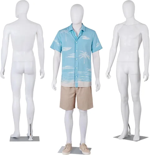 Miniatura 10 de Maniquí femenino de cuerpo completo con cabeza ajustable, extremidades flexibles, diseño desmontable de 69 pulgadas, forma de vestido con base