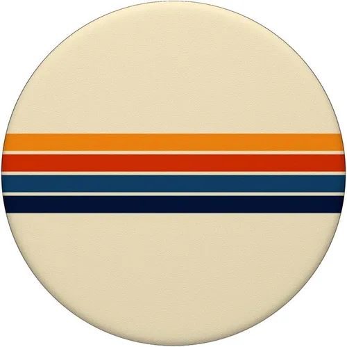 Miniatura 3 de PopSockets Grip y soporte para teléfonos y tabletas multicolor con diseño de rayas retro, Negro