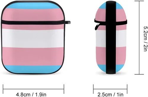Miniatura 2 de Compatible con Airpods 2 y 3 para Airpods (bandera del orgullo transgénero)