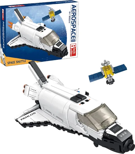 Miniatura 11 de Block Builder Rocket Launch - Juego de bloques de construcción (457 piezas) de la serie espacial para niños y adultos