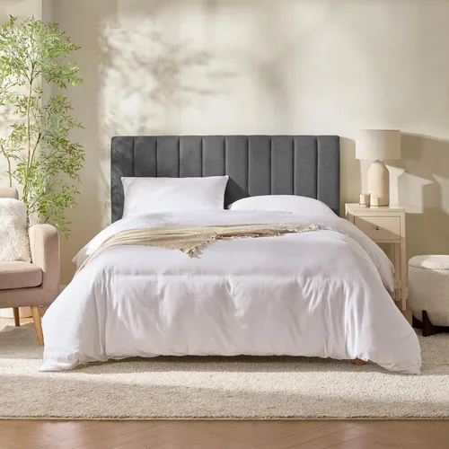 Miniatura 17 de Nestl Upholstered Twin Headboard - Easy Assemble Channel Stitched Headboard Twin Size - Wall Mounted Headboards with 3D Soundproof Wall Panels Peel