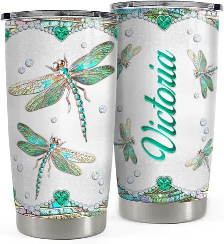 Miniatura 10 de SANDJEST Taza personalizada para mejor amiga Definición de mejor amiga Tazas de 20oz 30oz con tapa, regalo para mujeres, niñas, mejores amigas