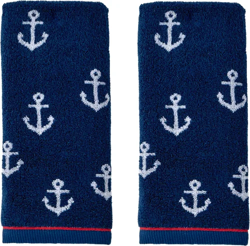 Miniatura 5 de SKL Home Americana Anchor - Juego de toallas de mano, 16 x 25 pulgadas, paquete de 2