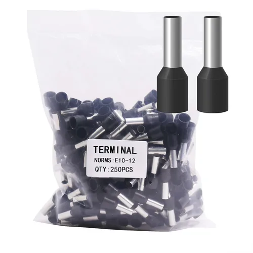 Miniatura 8 de Fidioto AWG12 Casquillos de Alambre Terminales, juego de 250 piezas AWG12 Conector de Terminal de Alambre con Pin Aislado para Terminales de Punta